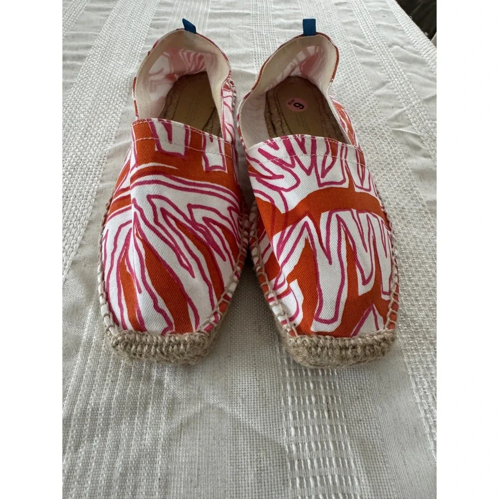 Women's Haus Of Assembly Espadrille Slip On‎ Shoes Size 9 Orange Pink Barbiecore